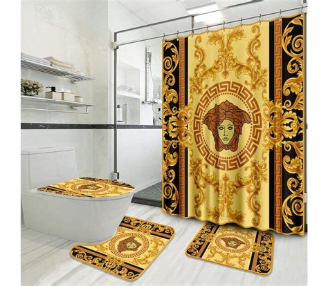 versace shower curtain|versace prayer mat.